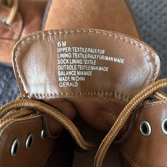 Cliffs Brown Faux Fur Linedโ Lace-Up Ankle Boots Size 6 Buckle Lug Sole Cozy - Picture 11 of 11